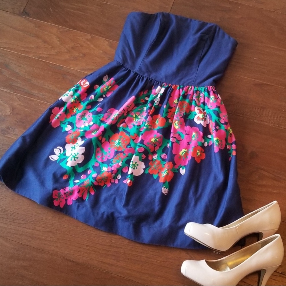 Lily Pulitzer strapless floral dress